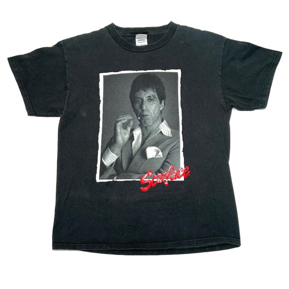 Vintage 00s Y2K Scarface Portrait Promo T Shirt Size M